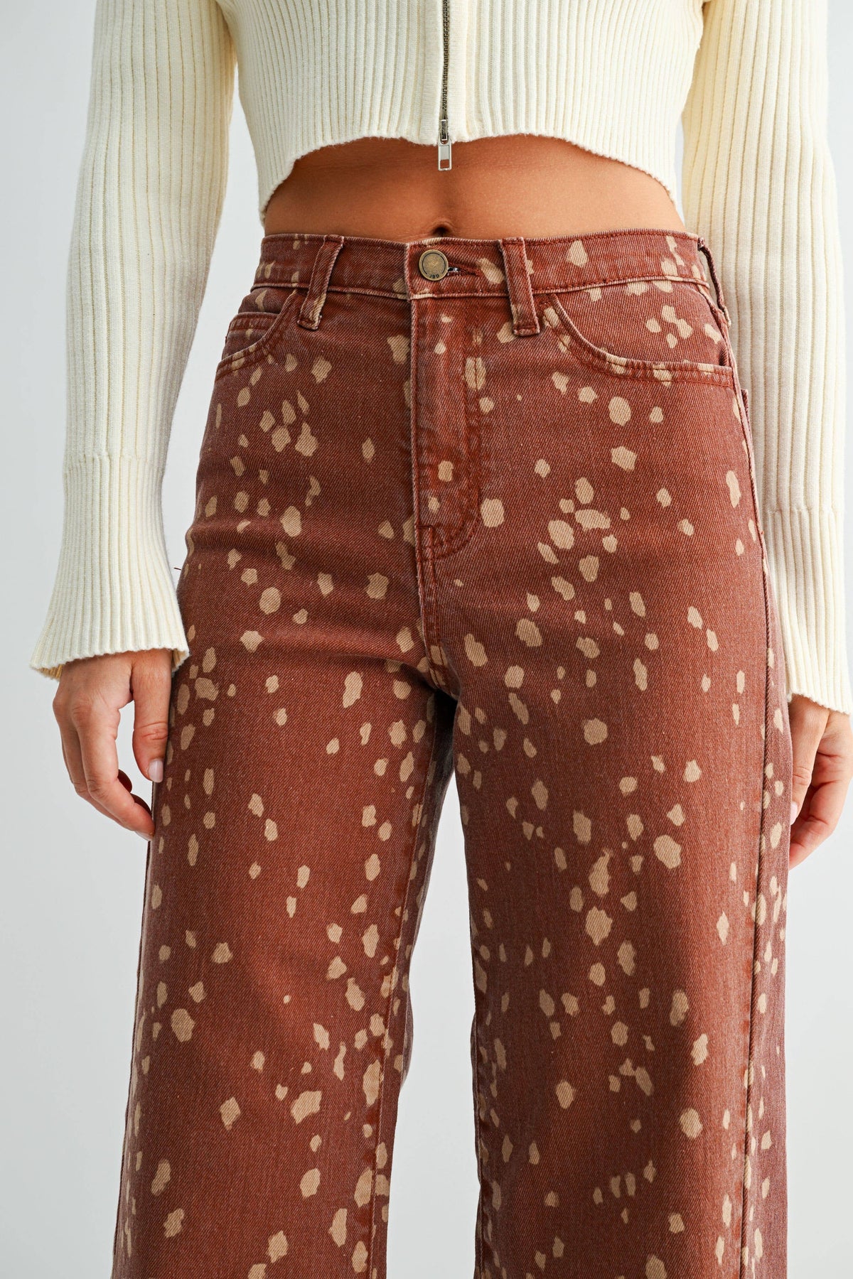 Deer Print Wide Leg