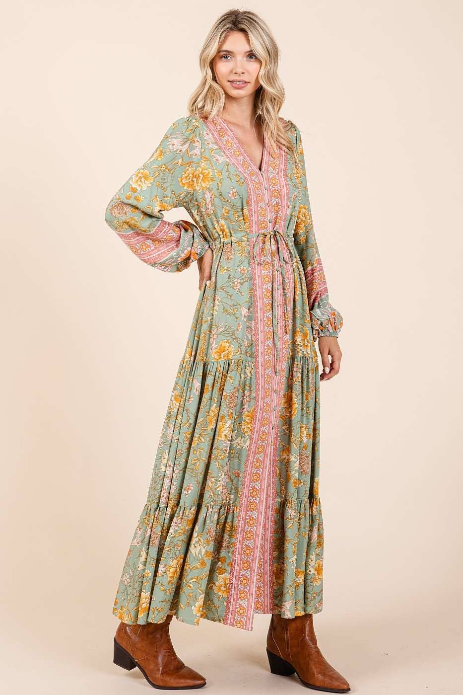 Birdie Boho Floral Maxi