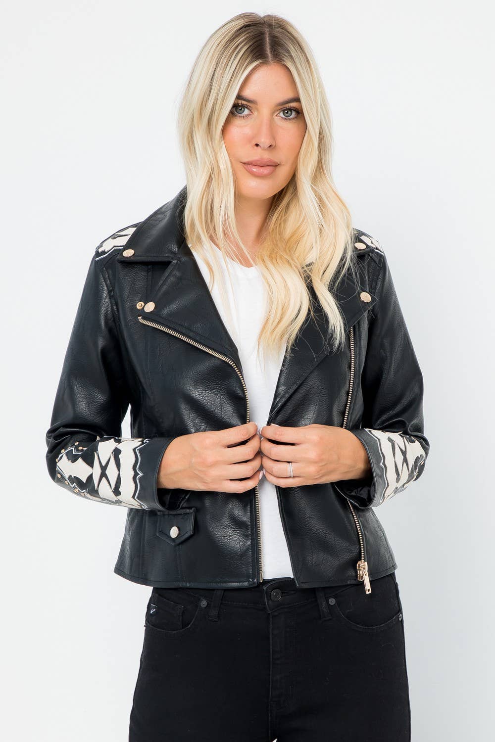 Cara Vegan Leather Moto Jacket