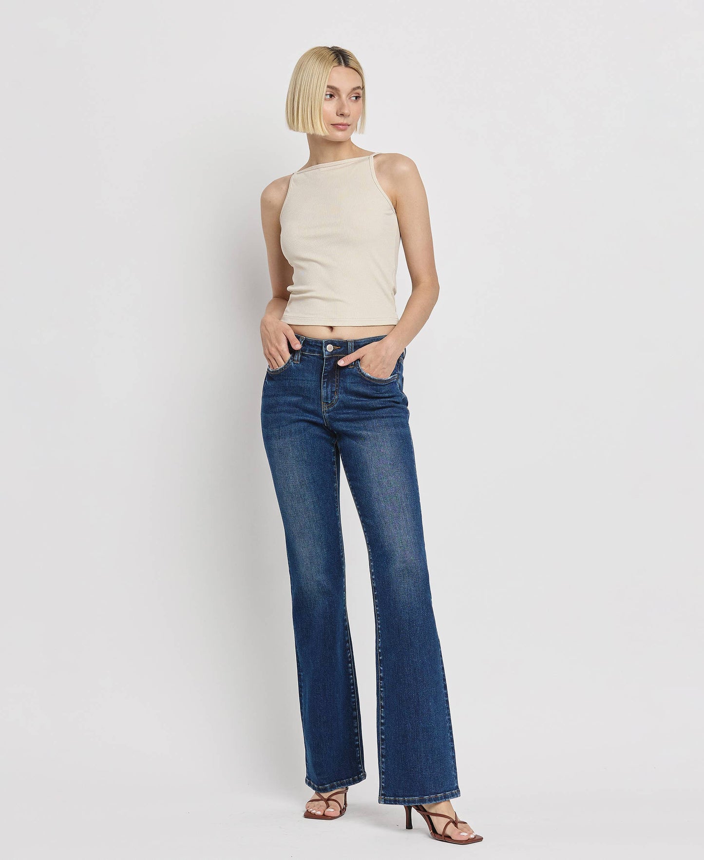 Mid-Rise Relaxed Bootcut