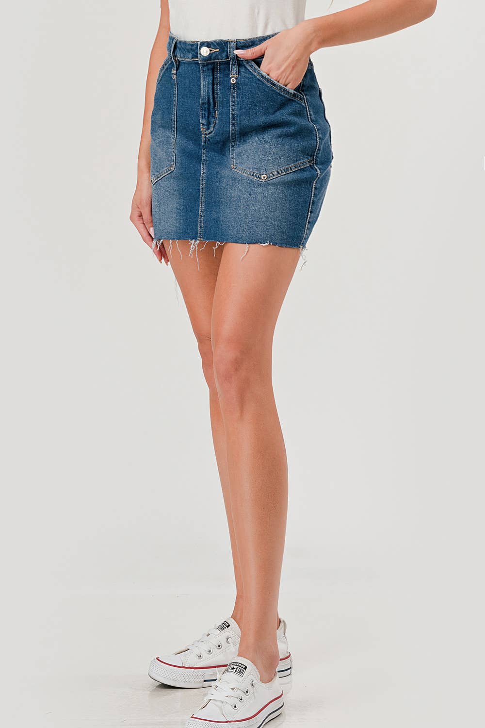 Low Rise Denim Mini