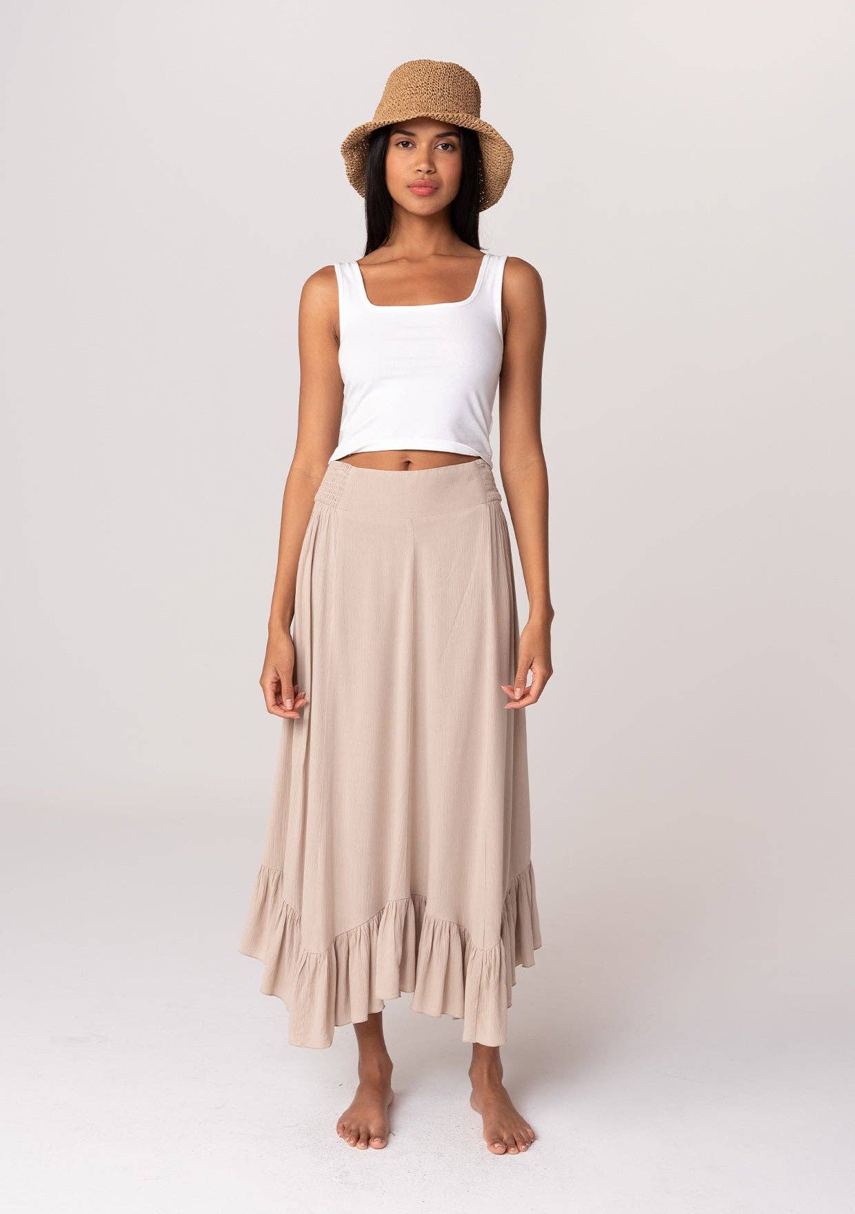 Lainey Ruffle Maxi Skirt