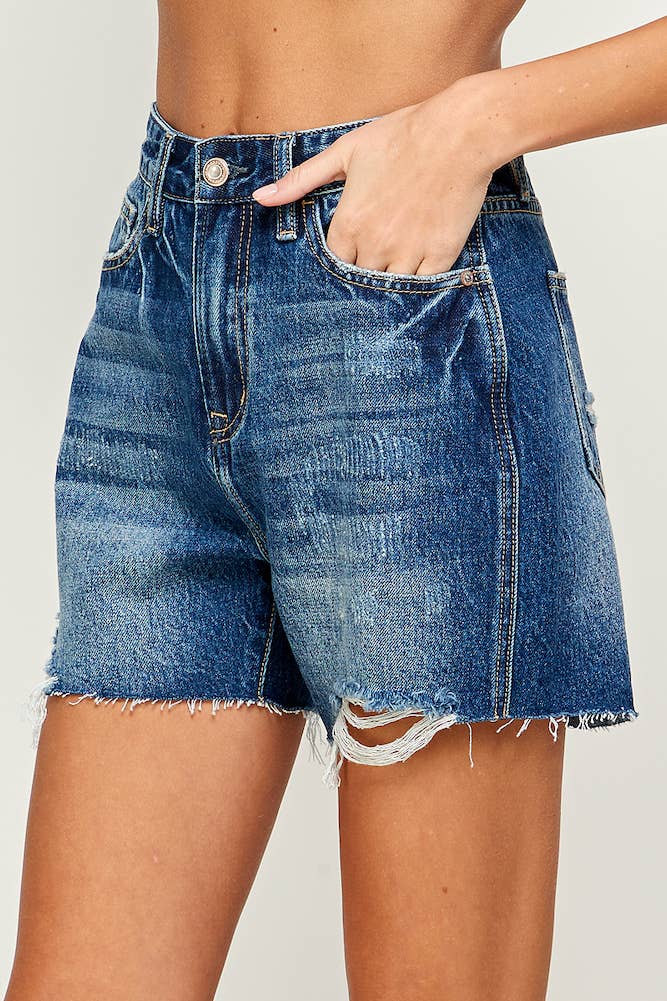 Boyfriend Midi Short Super High Rise
