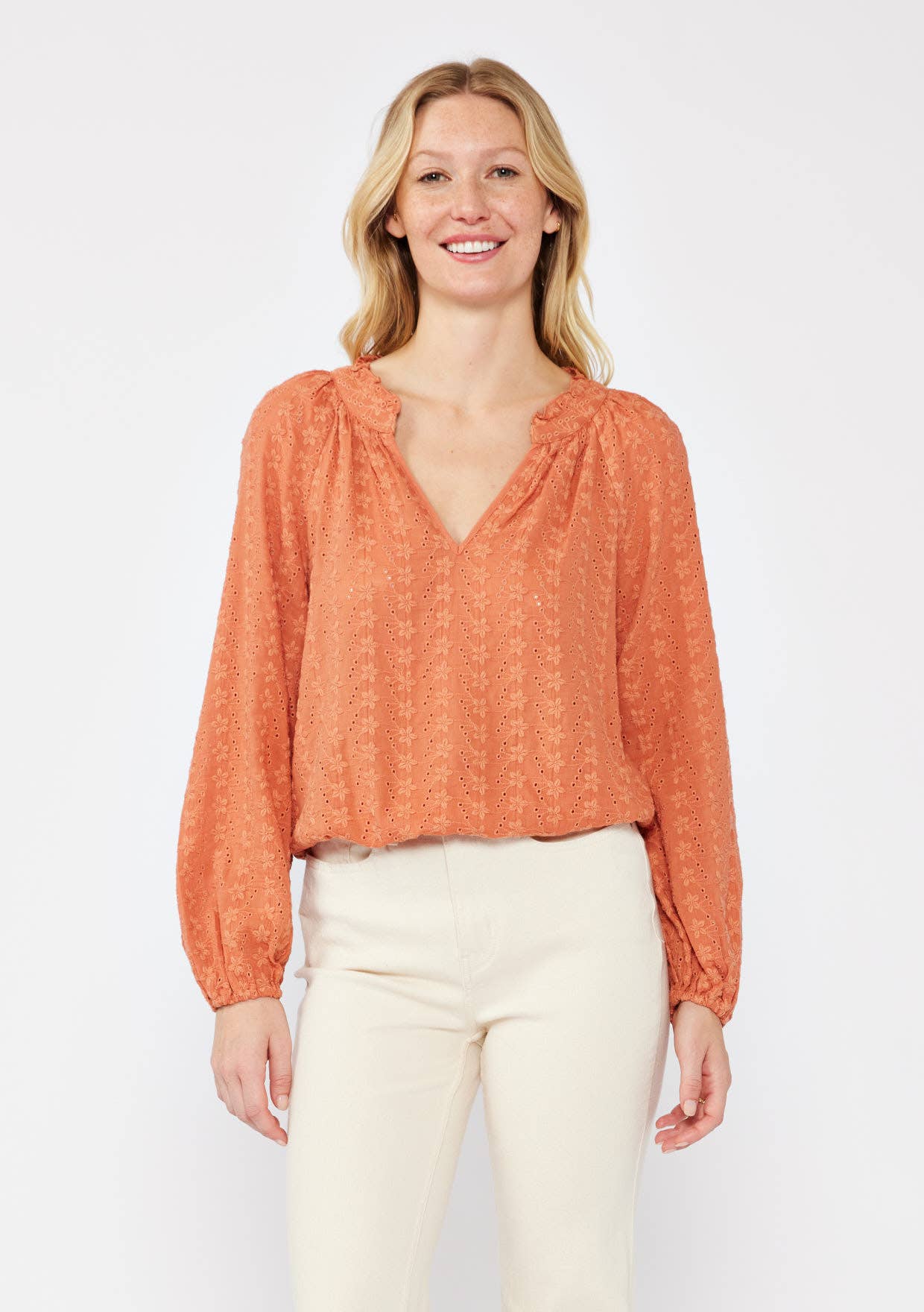 Ethereal Floral Embroidered Blouse