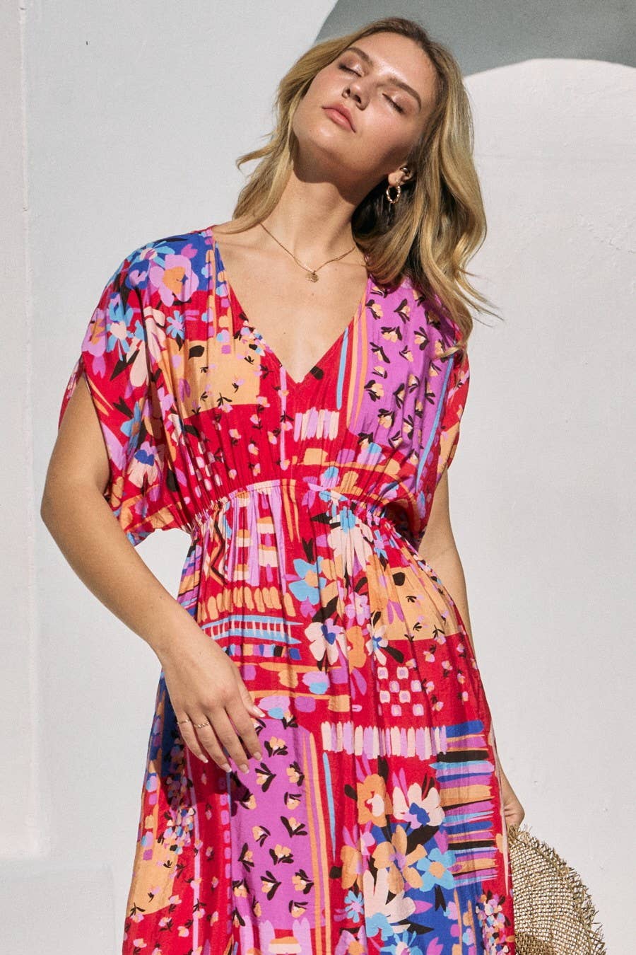 Miami Kimono Sleeve Maxi Dress