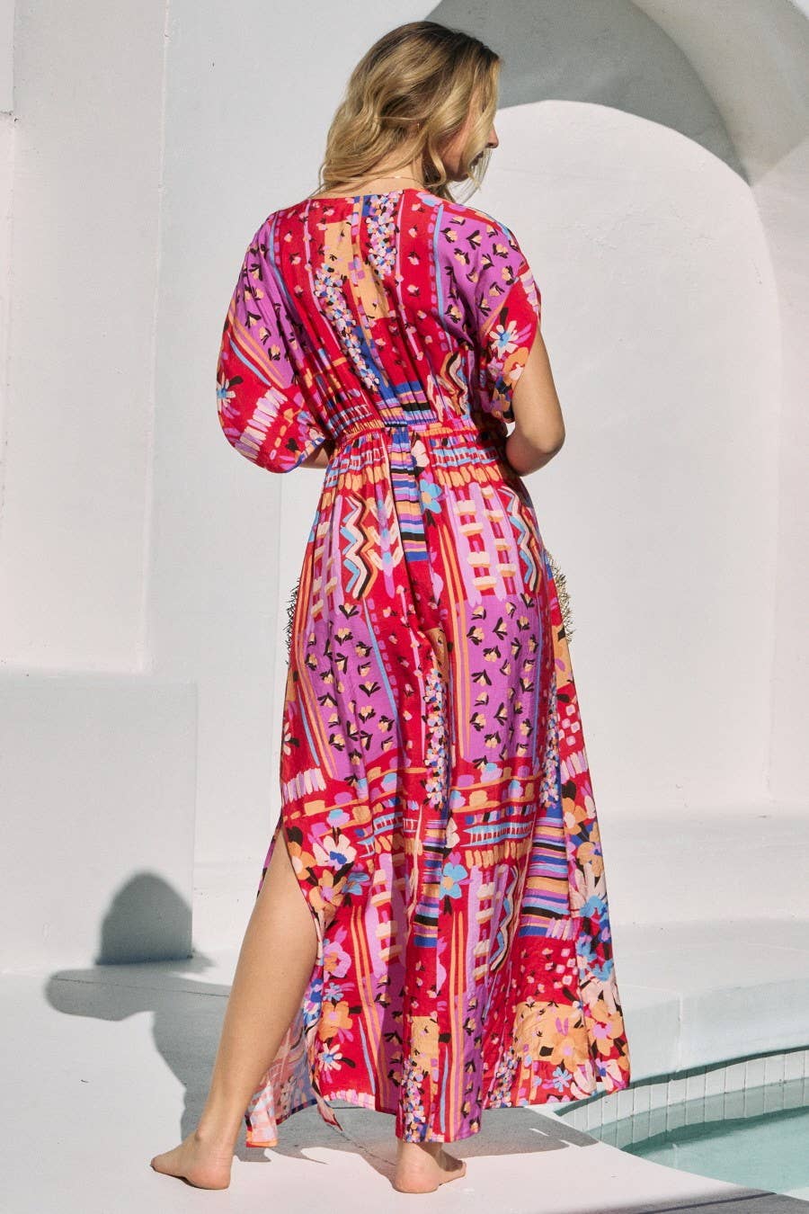 Miami Kimono Sleeve Maxi Dress