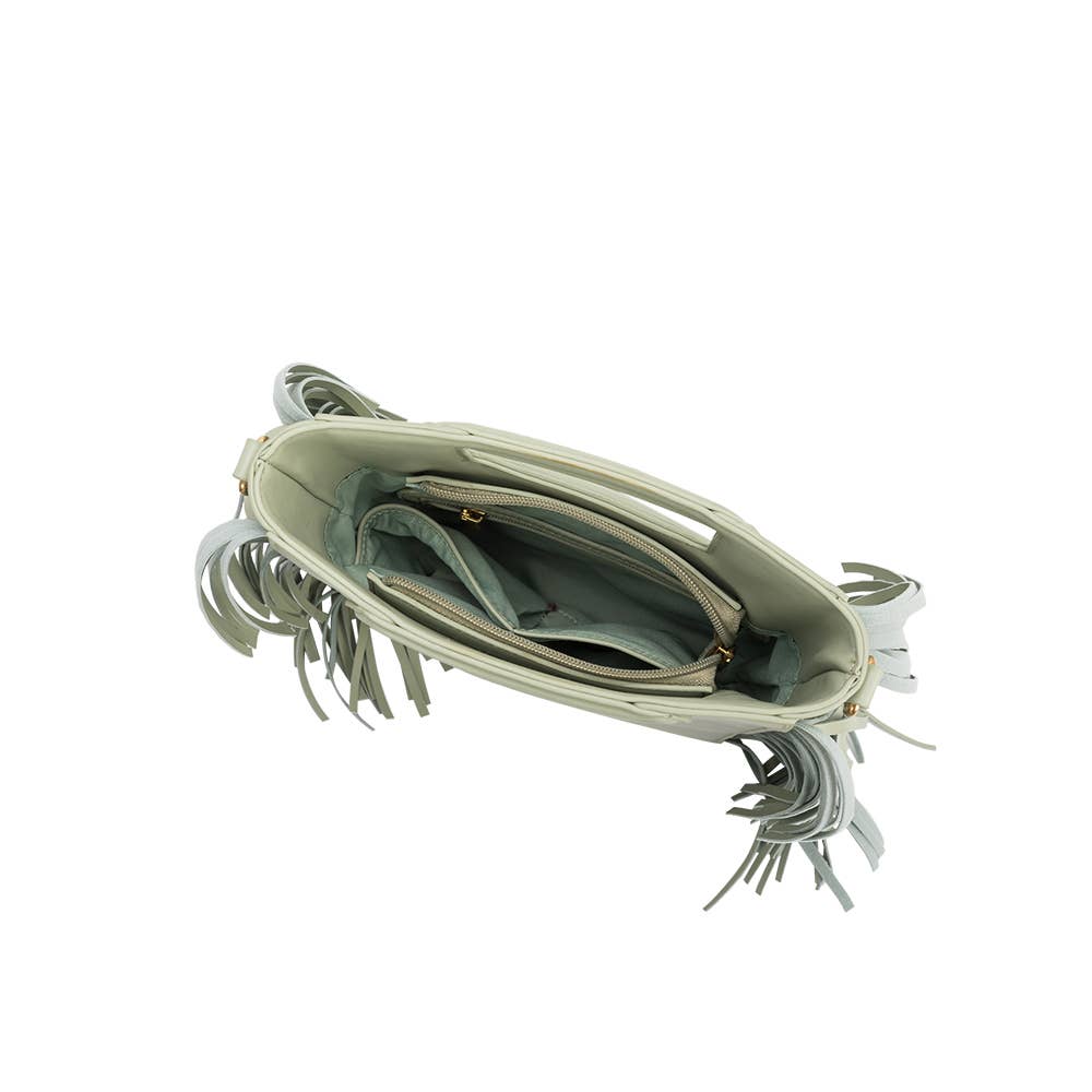 Jamie Recycled Vegan Crossbody Bag in Mint