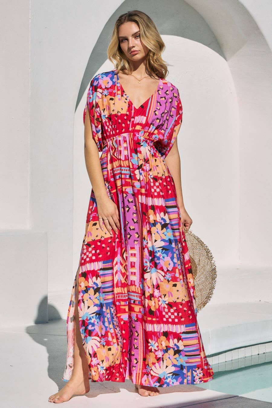 Miami Kimono Sleeve Maxi Dress