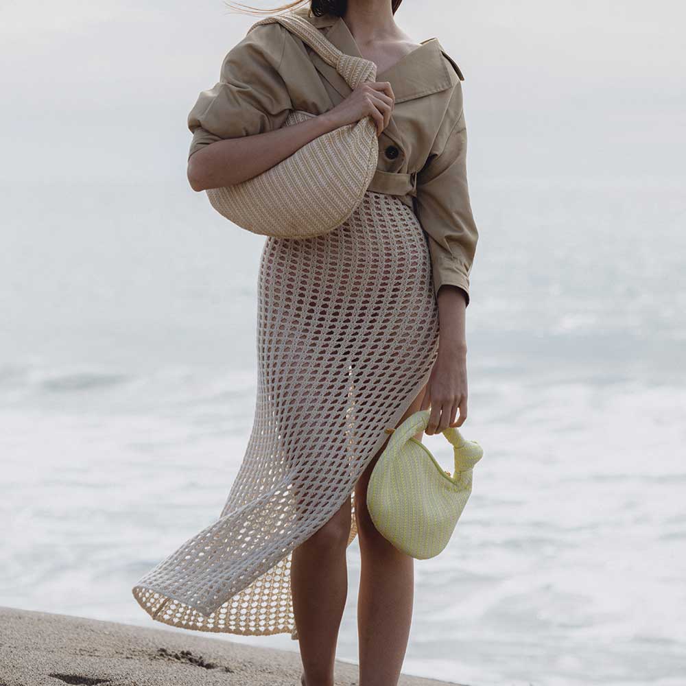 Cher Large Natural Raffia Straw Shoulder Bag