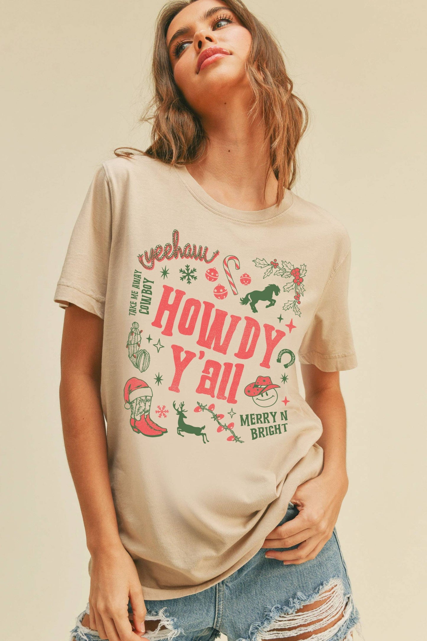 Howdy Y'all Christmas Graphic Tee