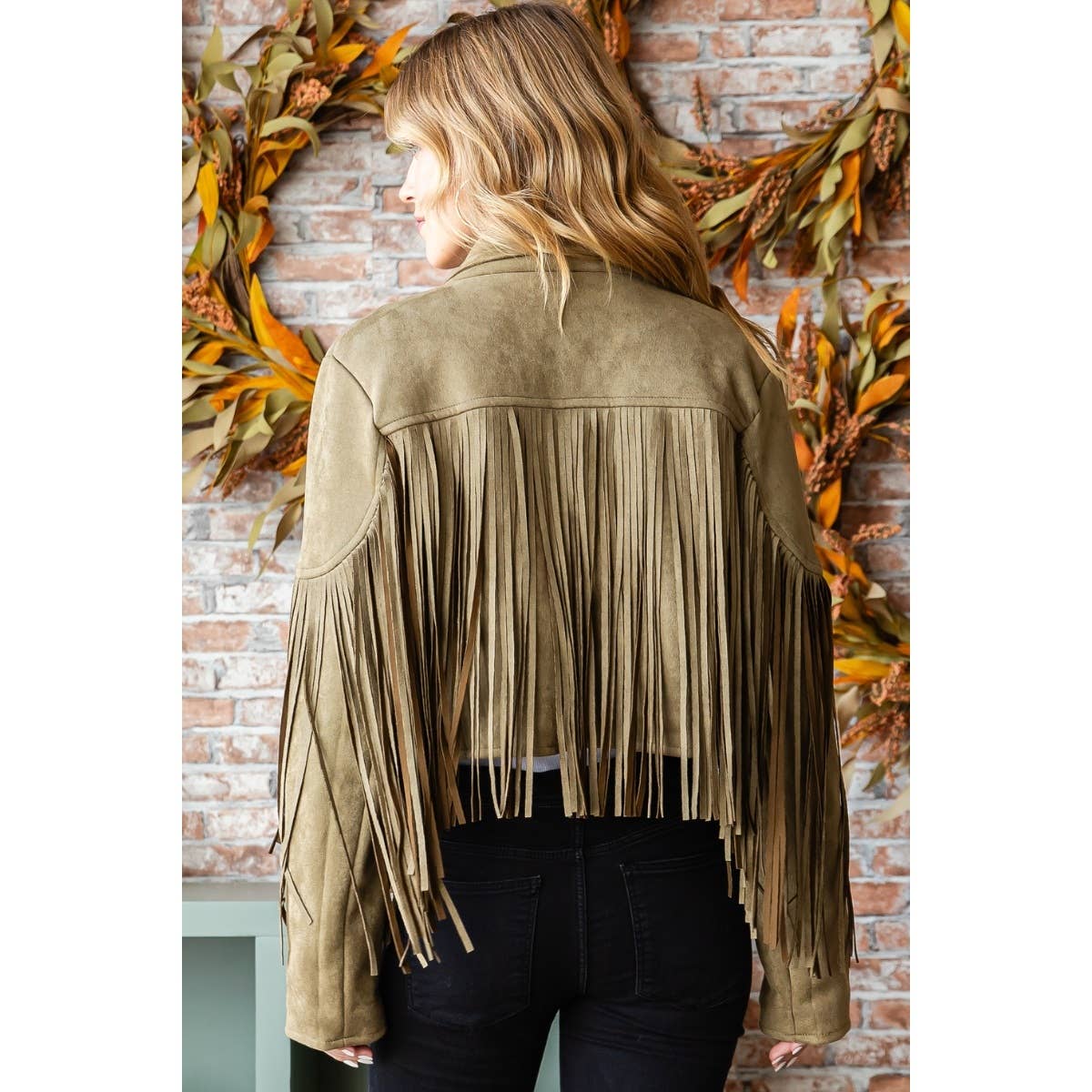 Suede Fringe Moto Jacket