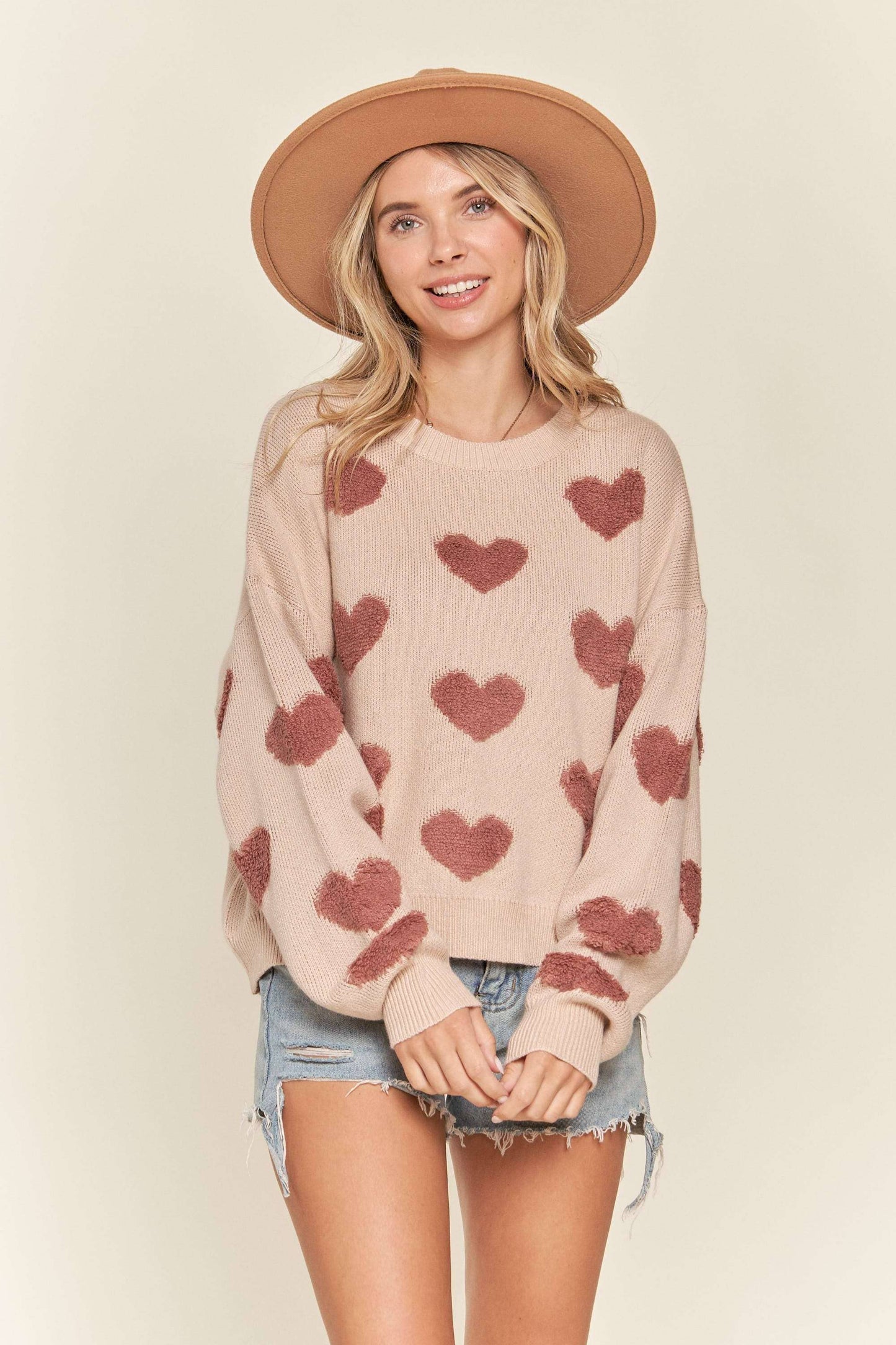 Fluffy Heart Sweater