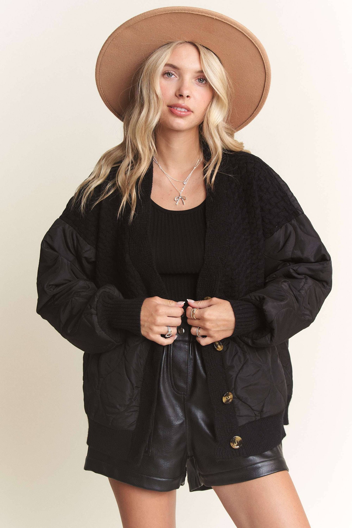 Leah Quilted Cardigan