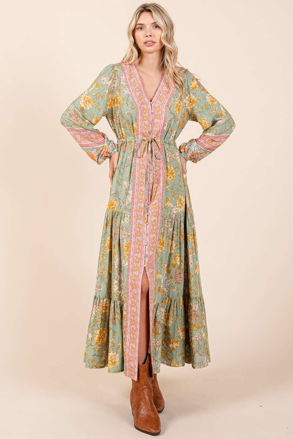 Birdie Boho Floral Maxi