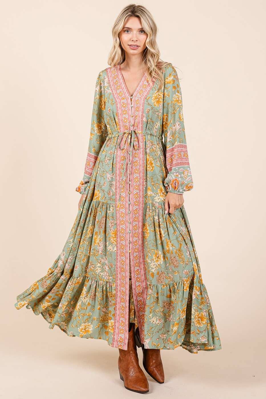 Birdie Boho Floral Maxi