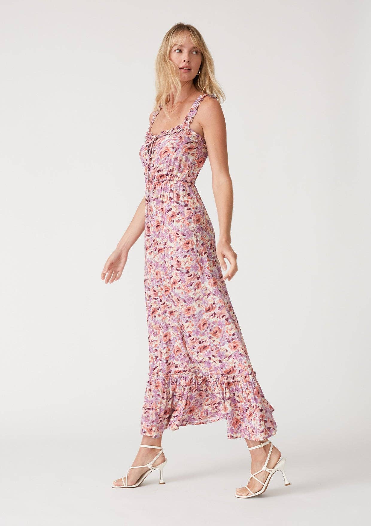 Nicolette Lace-Up Maxi Dress