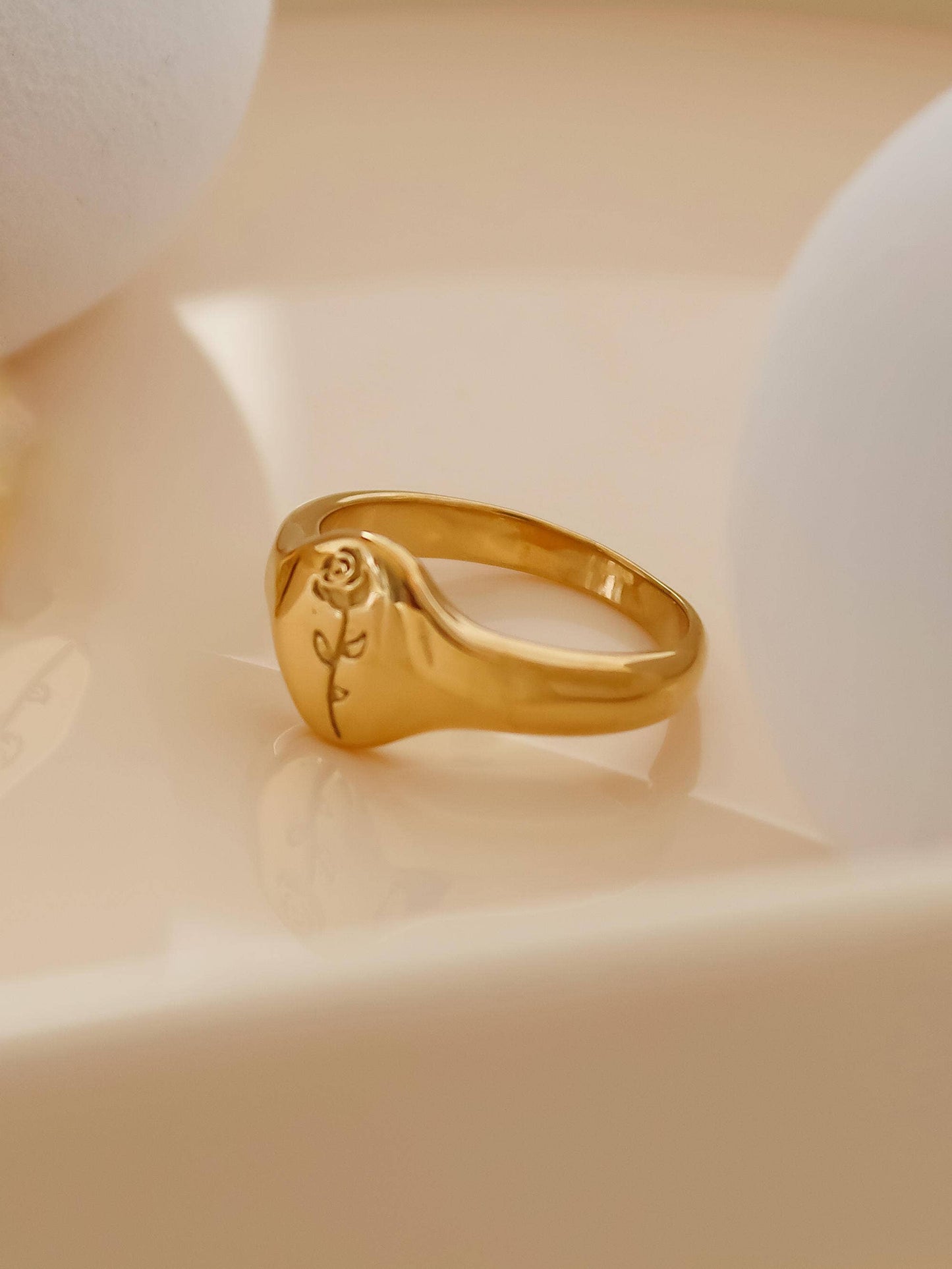 Georgia 18K Gold Rose Ring