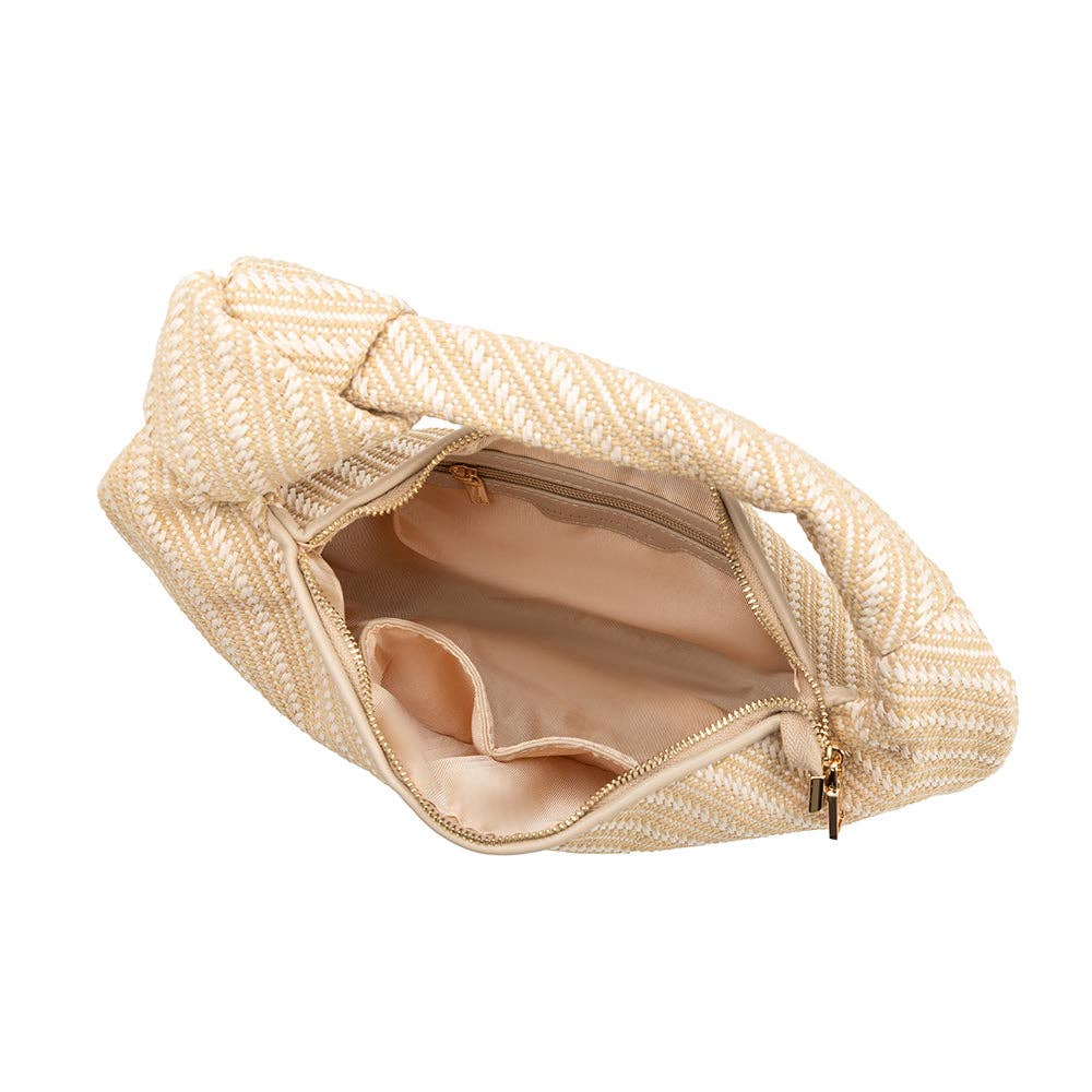 Cher Large Natural Raffia Straw Shoulder Bag
