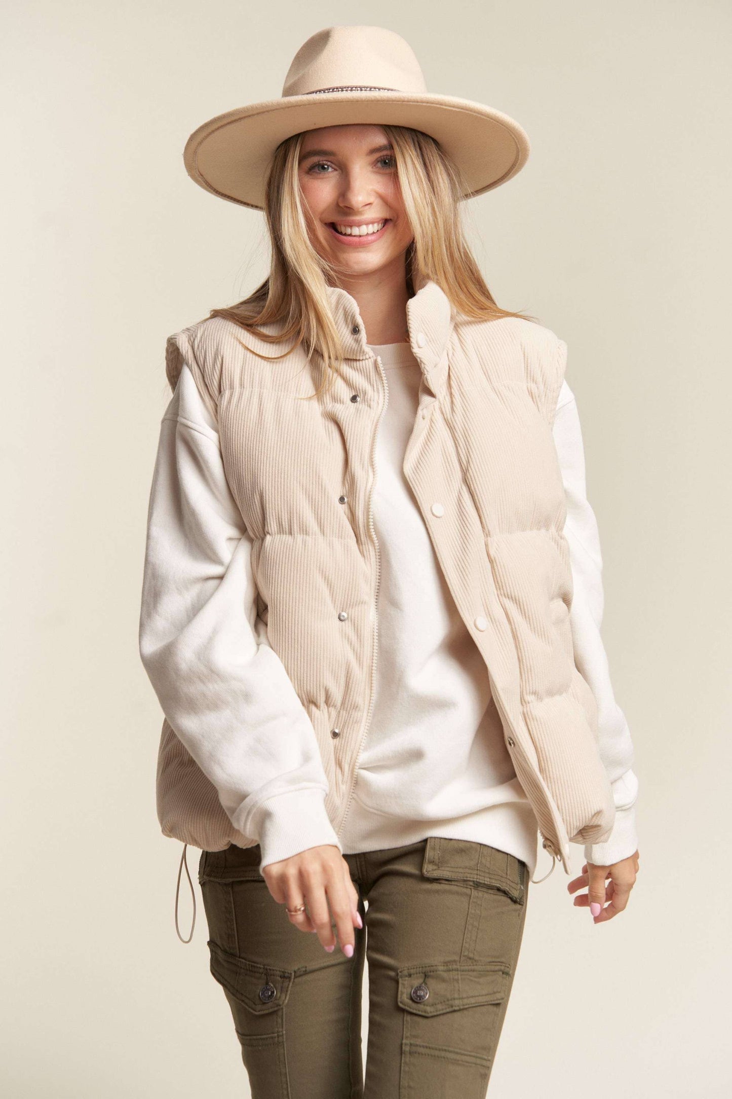 Clara Corduroy Puff Vest