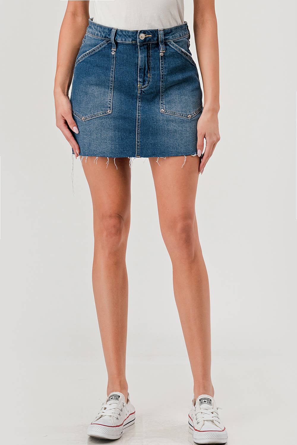 Low Rise Denim Mini