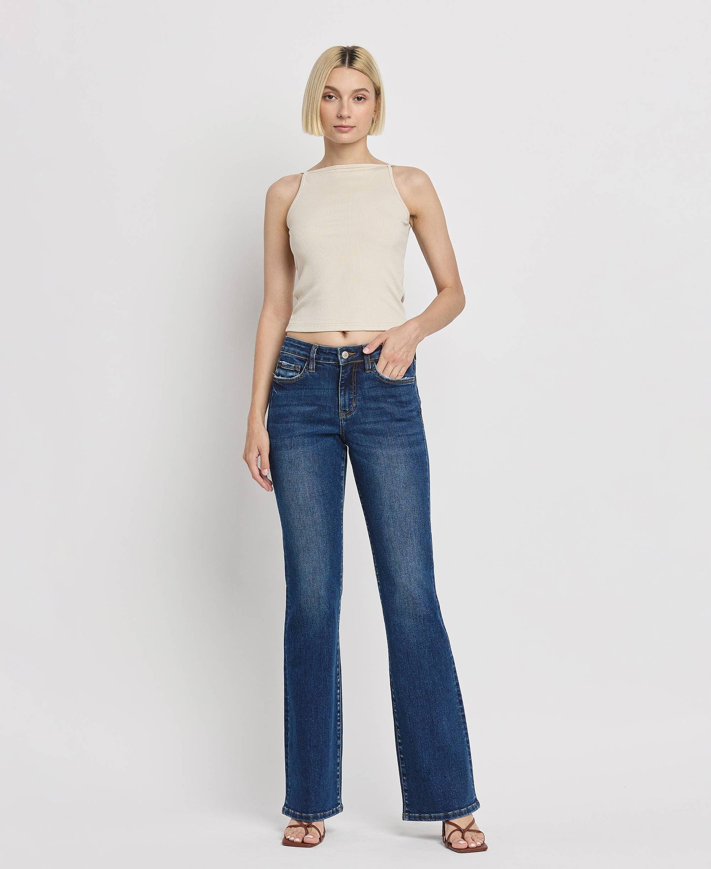 Mid-Rise Relaxed Bootcut