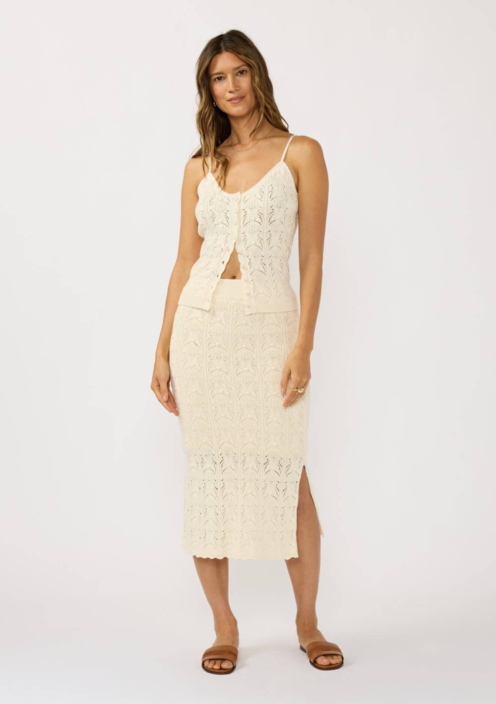 Harley Pointelle Midi Skirt