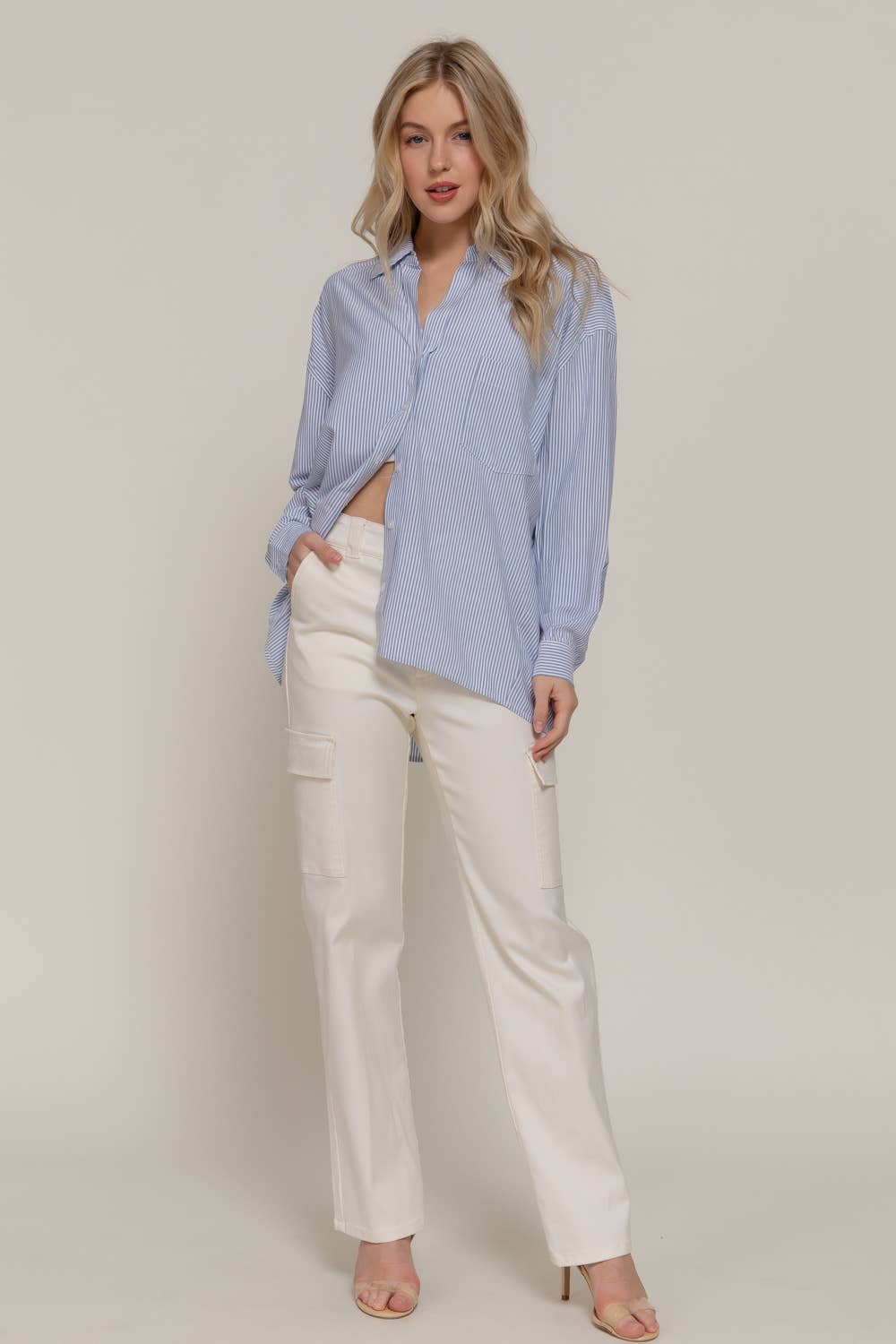 Oversized Dolman Stripe Shirt