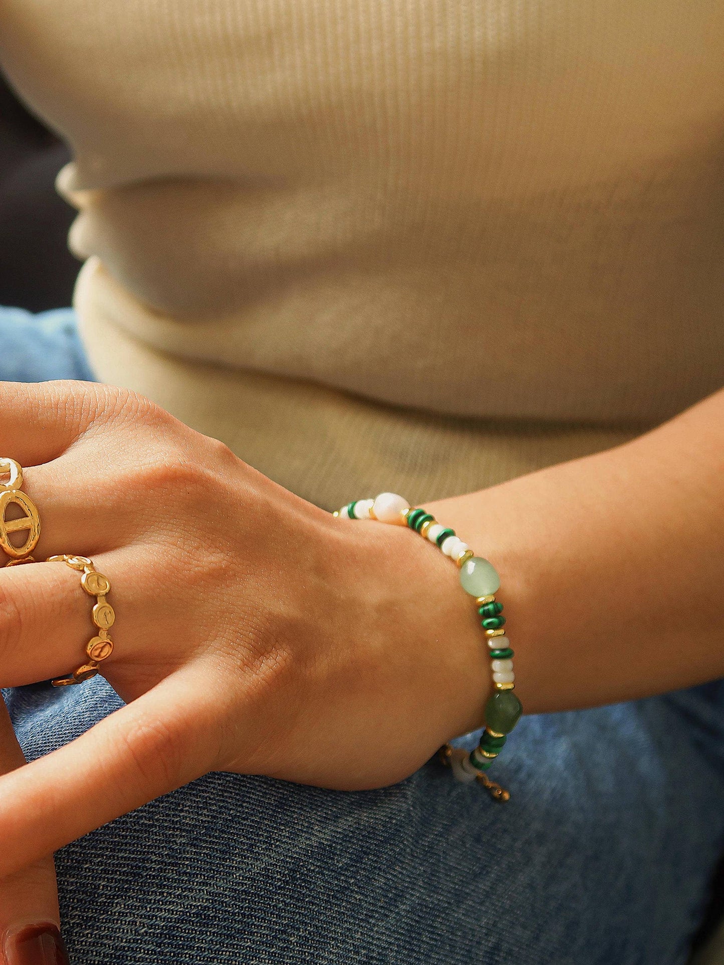 Jolin 18K Bohemian Stone Handmade Bracelet