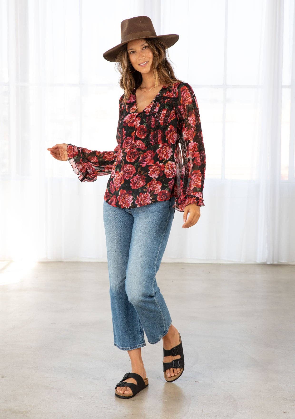 Primrose Lace Trim Blouse