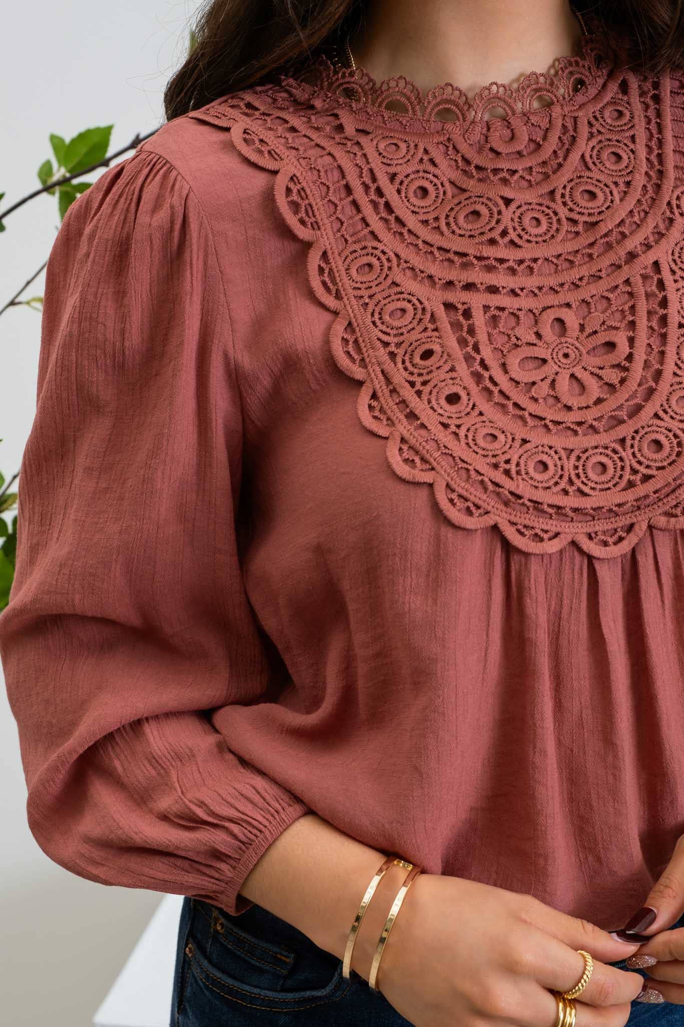 Mary Eyelet Lace Blouse