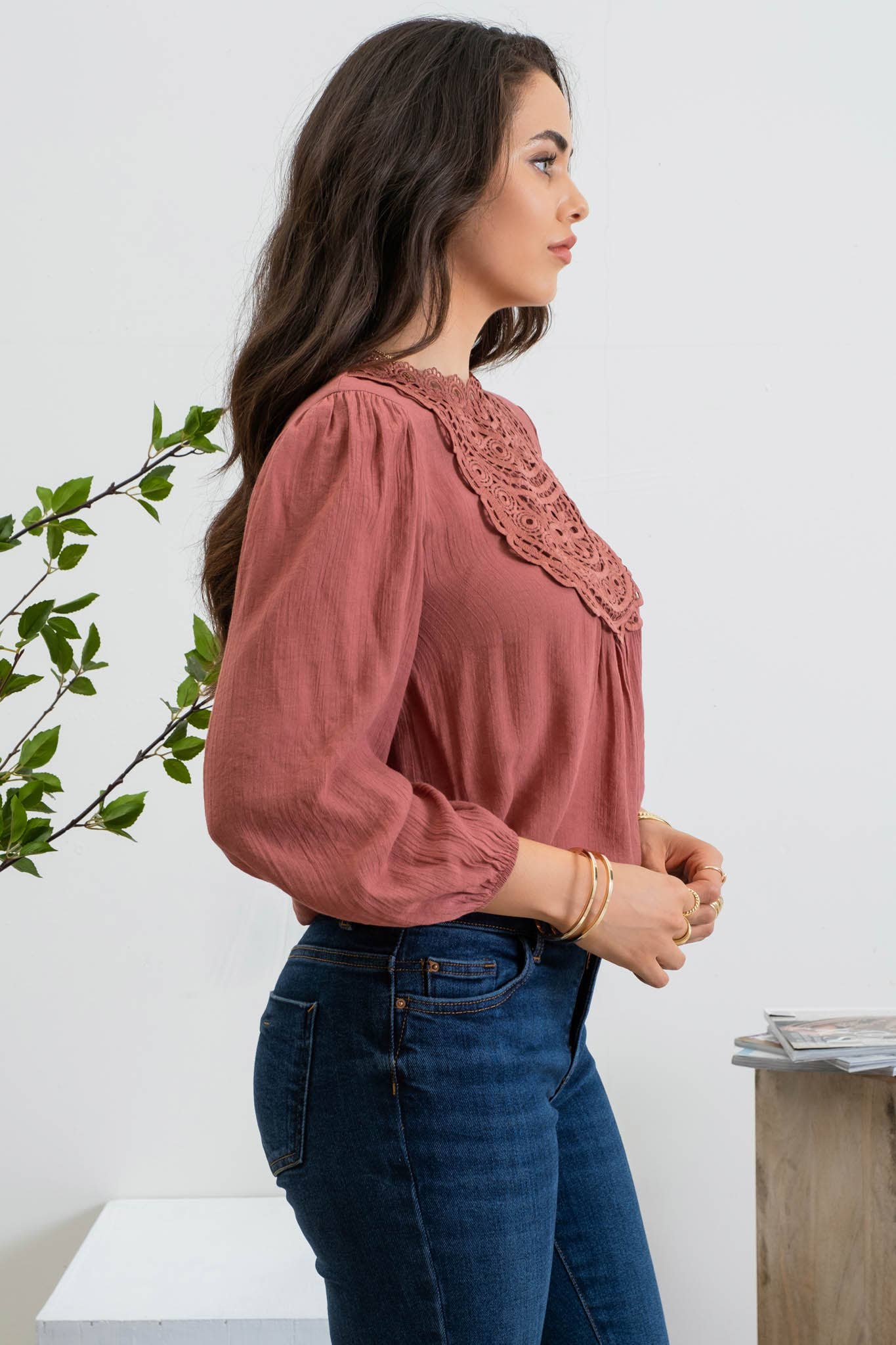 Mary Eyelet Lace Blouse