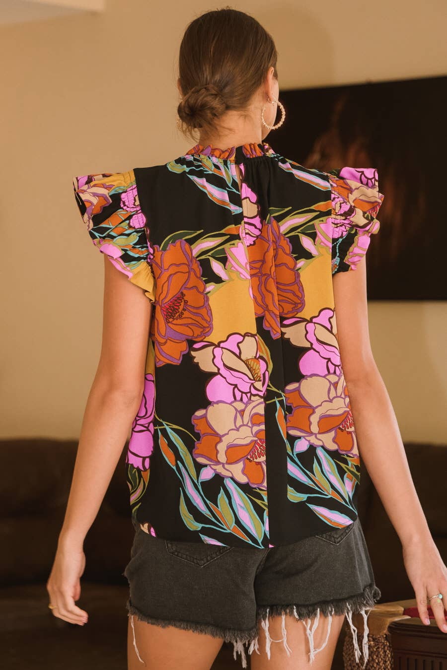 Flutter Ruffle Sleeve Top