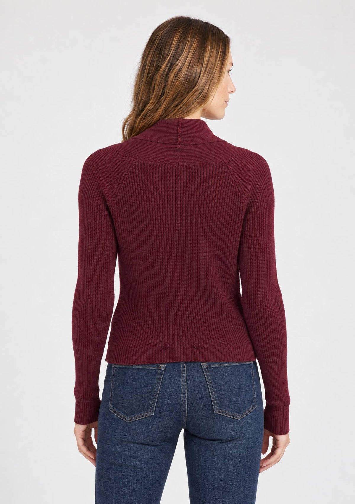 Waffle Knit Long Sleeve Tie Front Cardigan