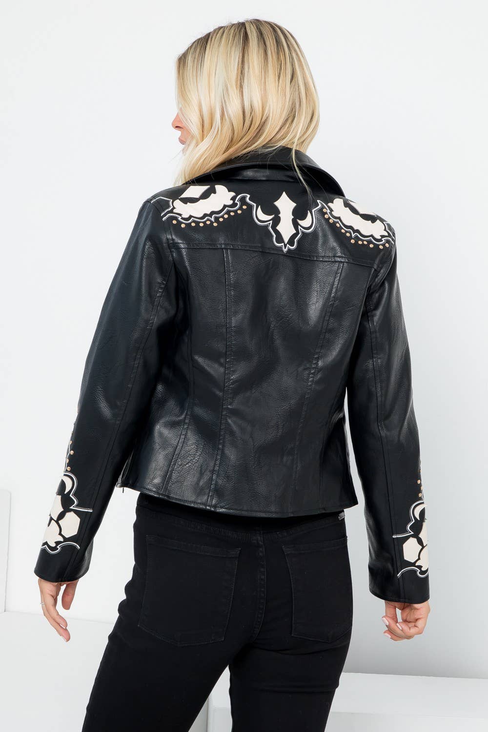 Cara Vegan Leather Moto Jacket