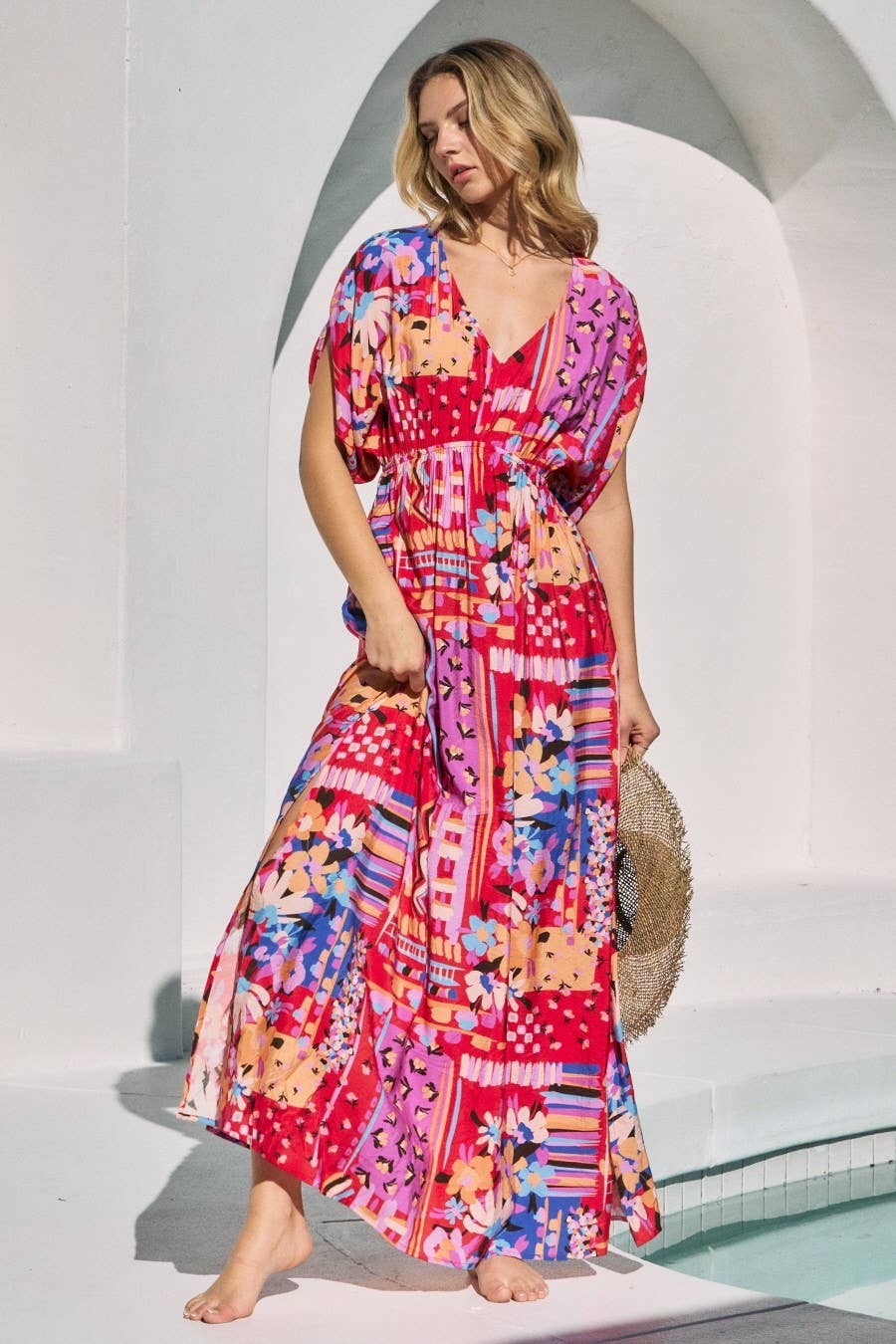 Miami Kimono Sleeve Maxi Dress