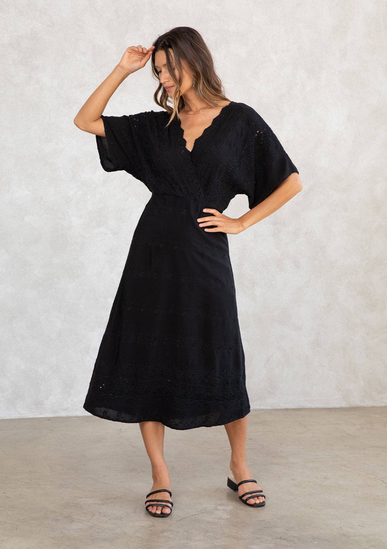 Harper Eyelet Midi Dress