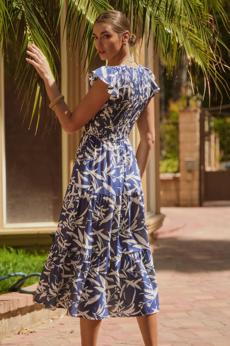 Abstract Floral Midi | Plus