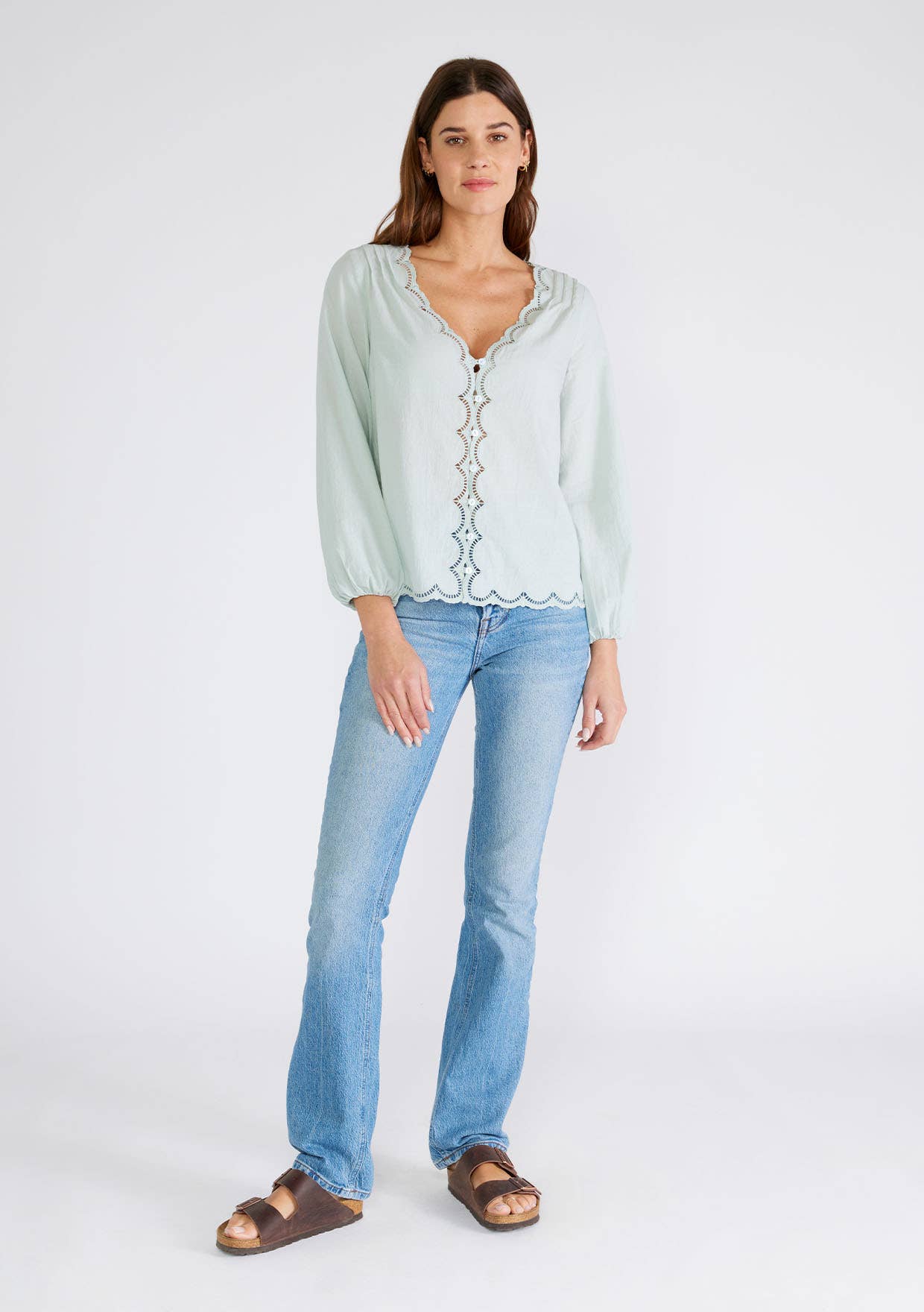 Paola Lace Trim Blouse