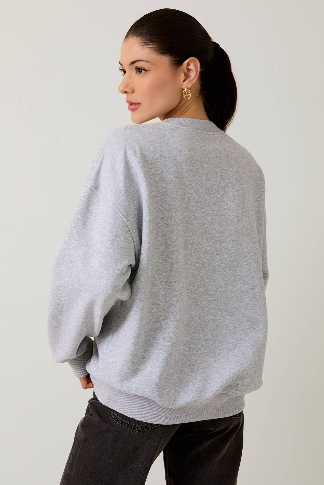 Dog Mom Embroidered Fleece Sweatshirt