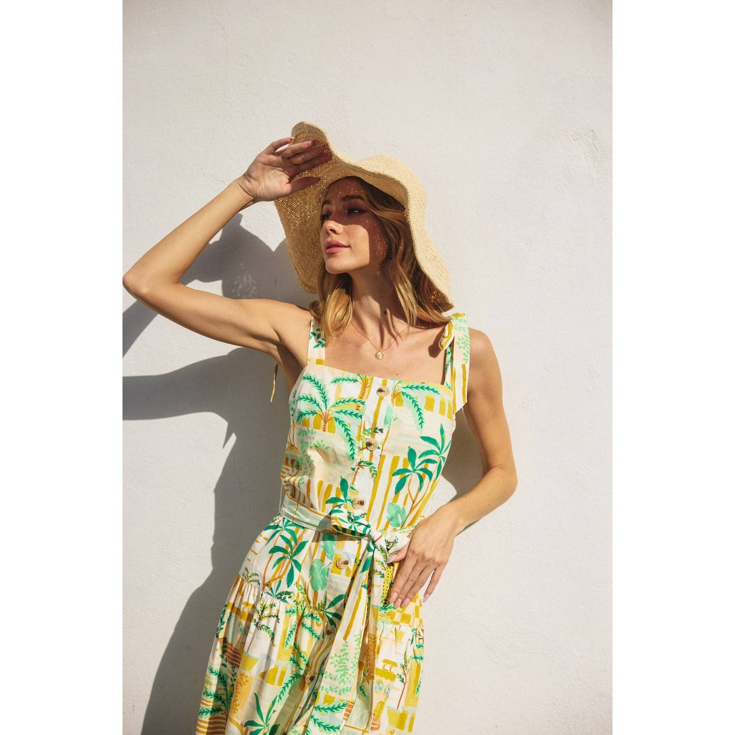 Dance In The Sand Button Down Midi Dress