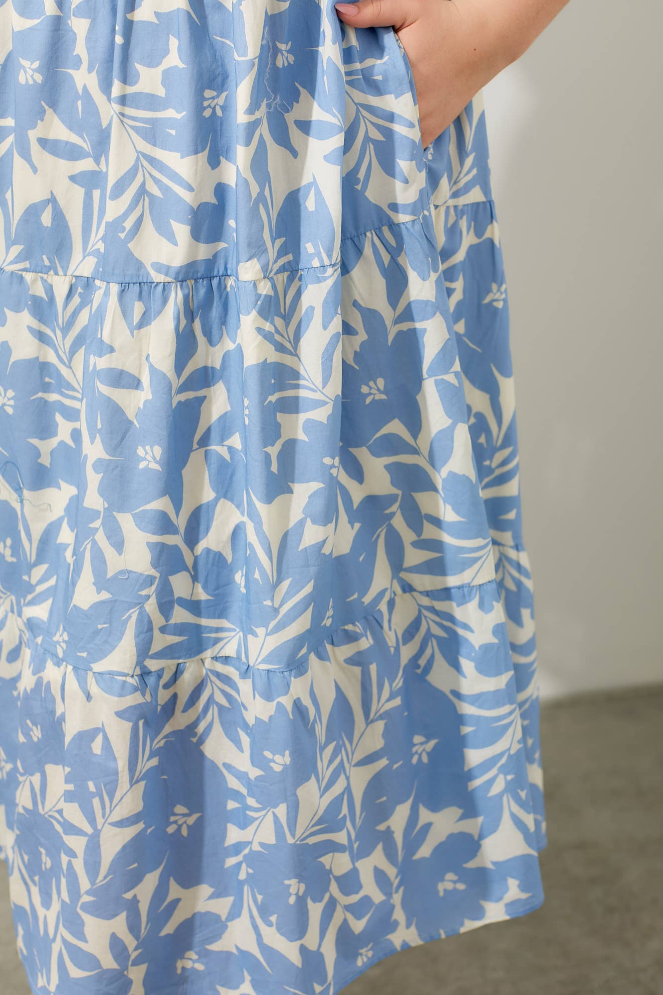 Ivy Floral Poplin Tiered Midi Dress
