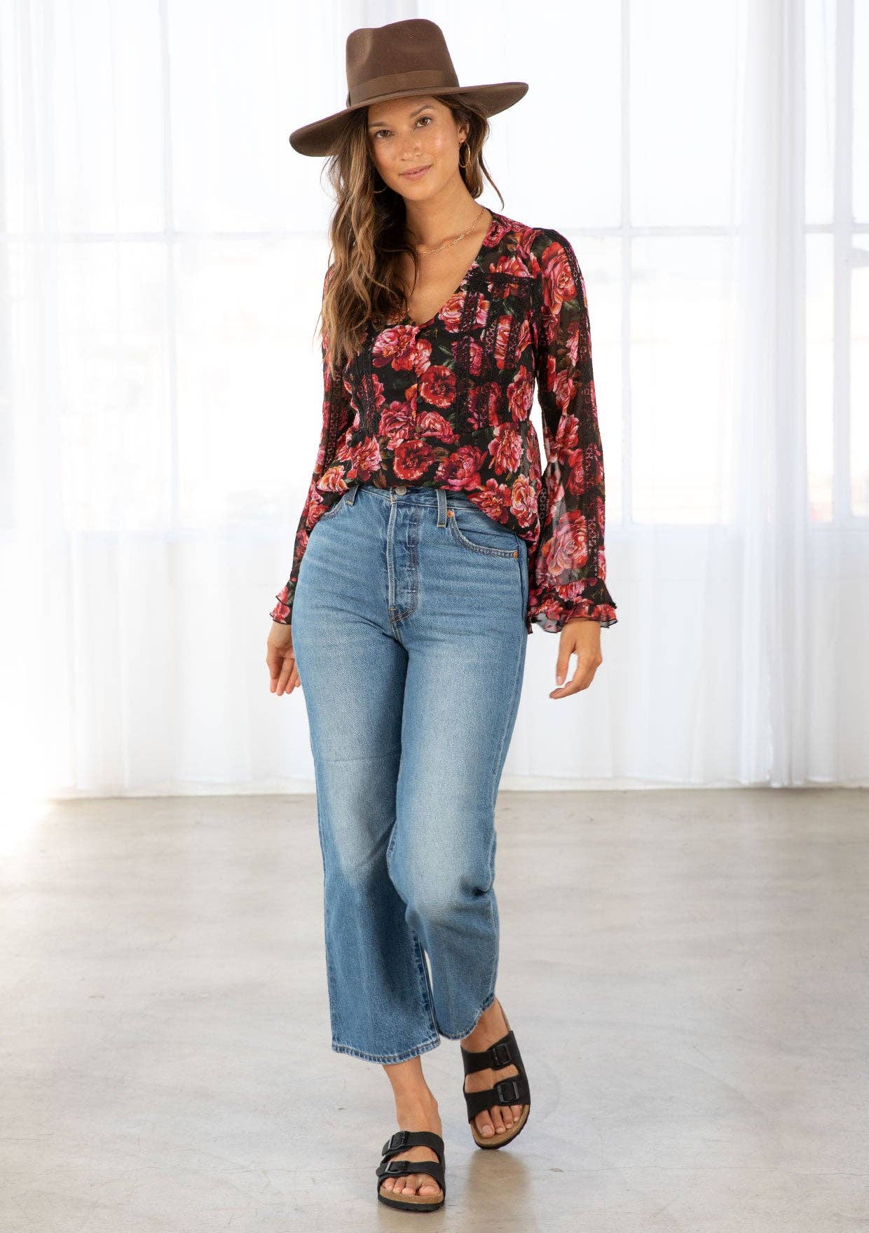 Primrose Lace Trim Blouse