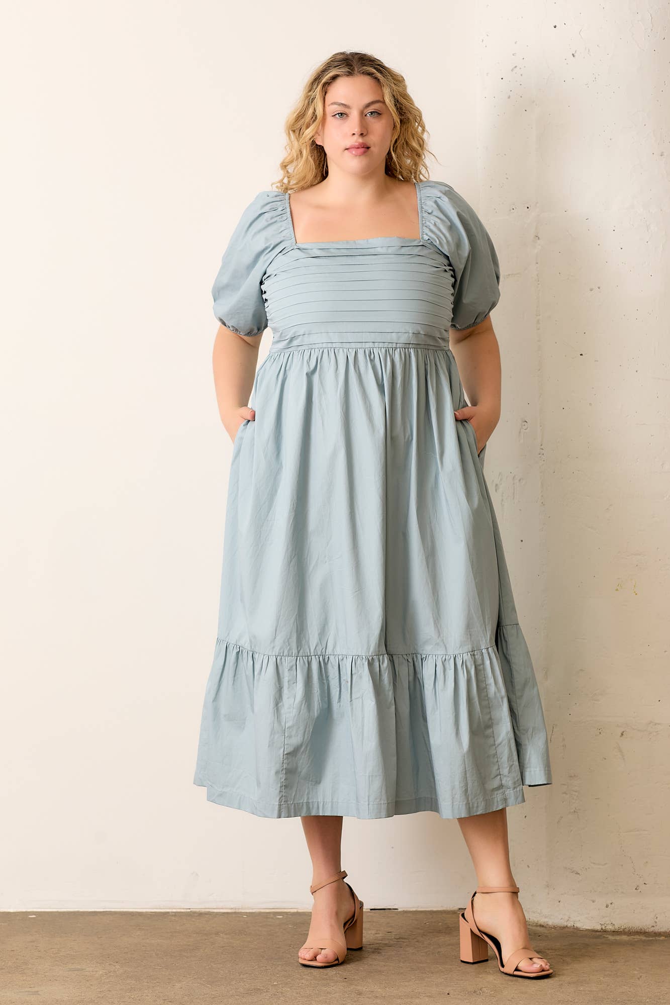 Aspen Pintuck Midi Dress