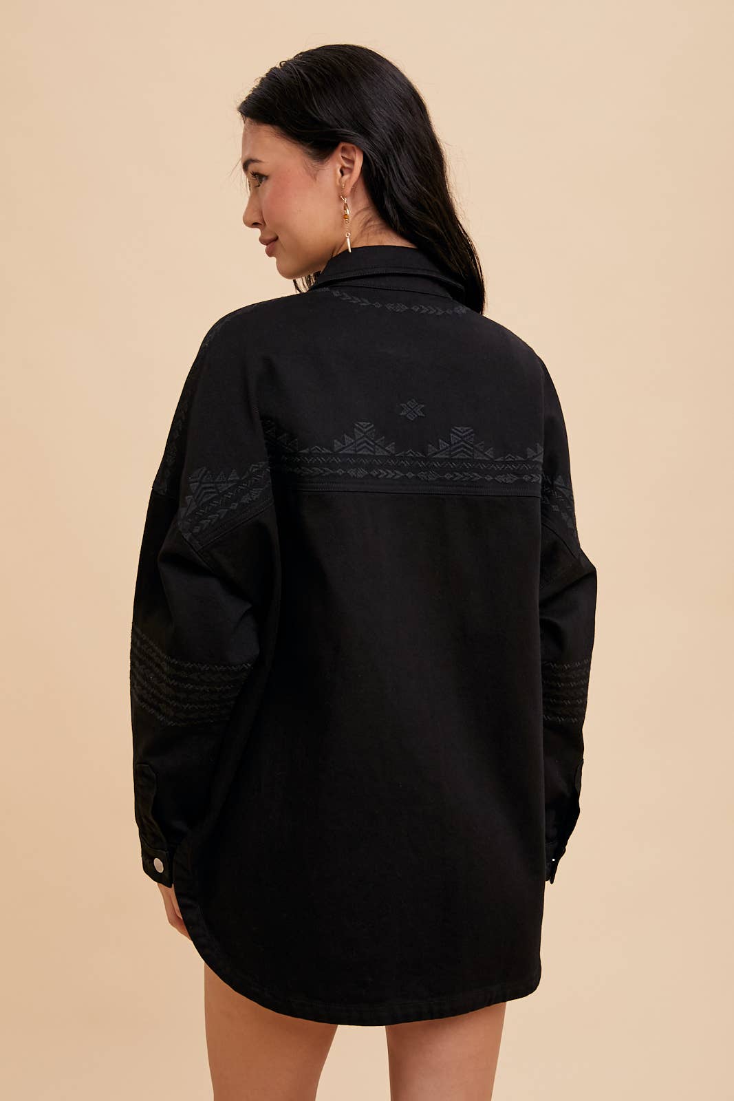 Flora Embroidered Utility Shacket