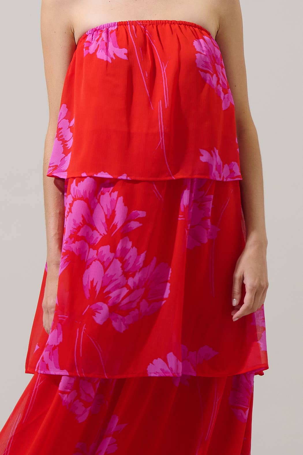 Naiya Floral Briary Strapless Maxi Dress