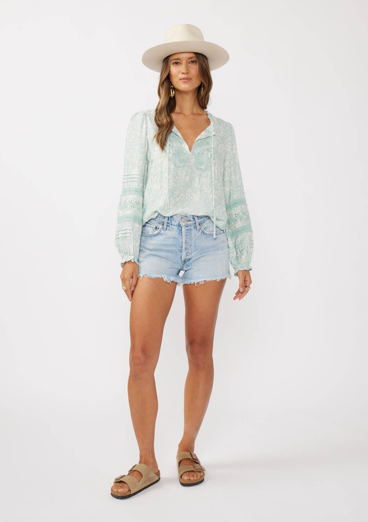 Tidal Flow Embroidered Blouse