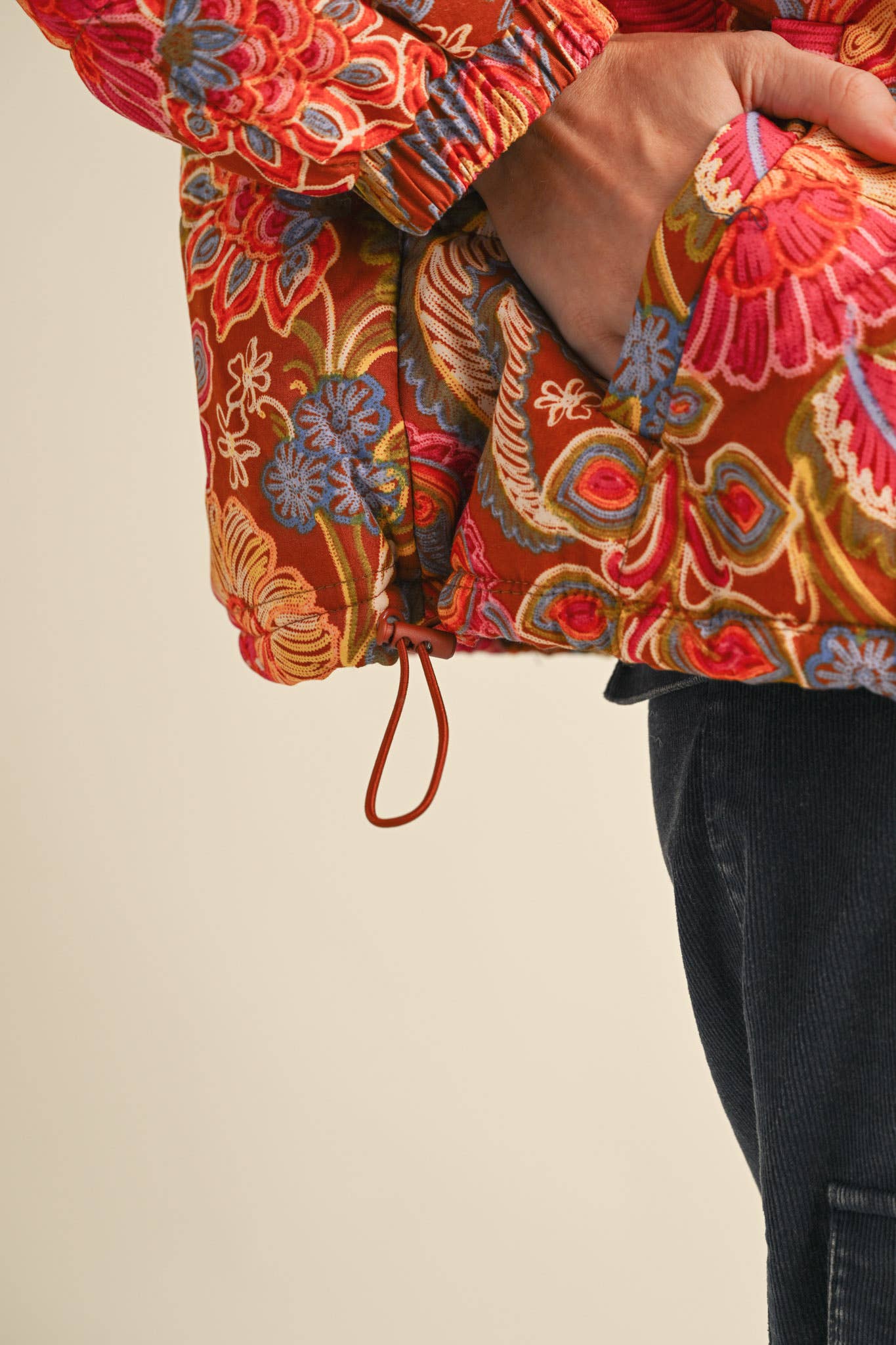 Floral Puff Bomber Jacket