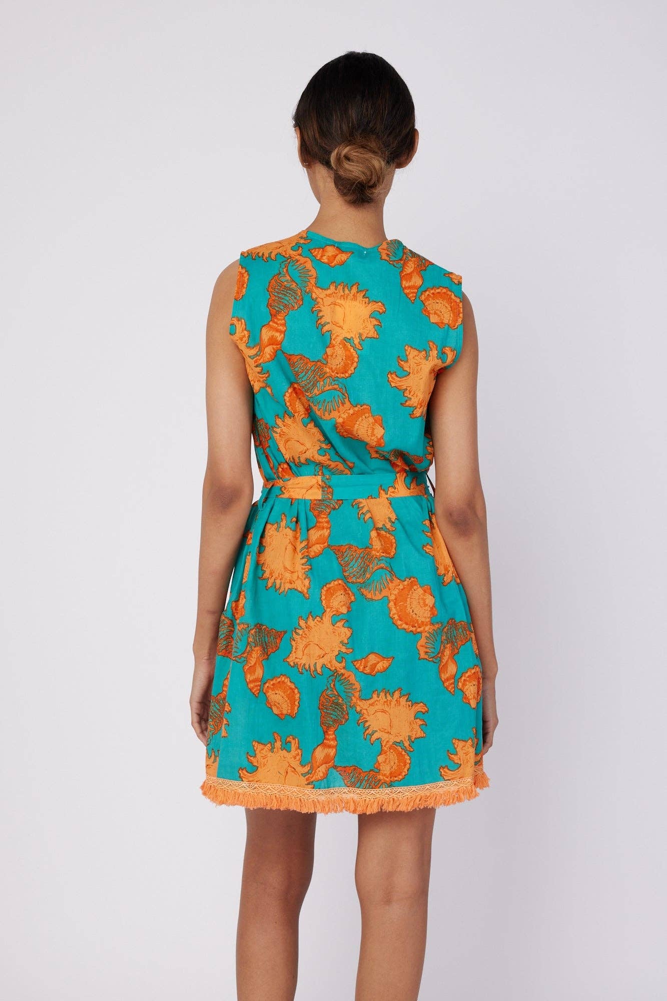Felice Turquoise Orange Shells Dress