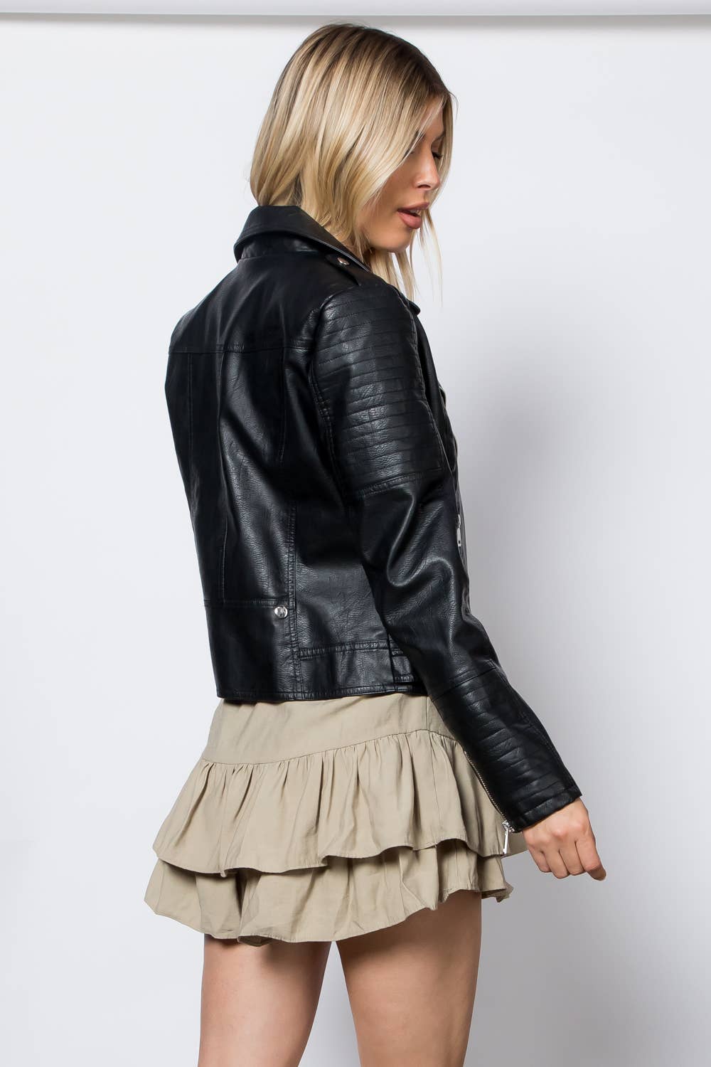 Joan Faux Leather Moto Jacket