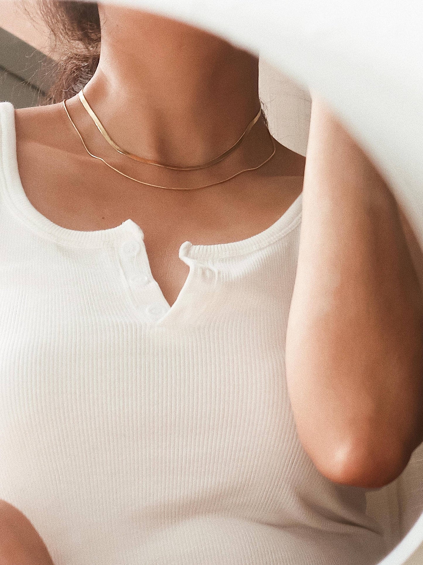 Jean 18K Gold Layered Snake Chain Necklace